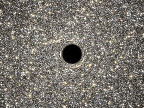 黑洞真实景象模拟 探索宇宙最密集物质状态