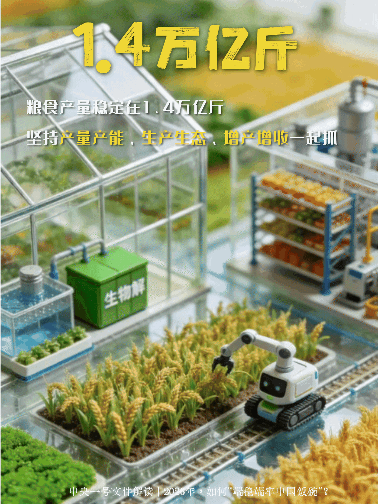 “动”察一号文件 | 2026年，如何“端稳端牢中国饭碗”？