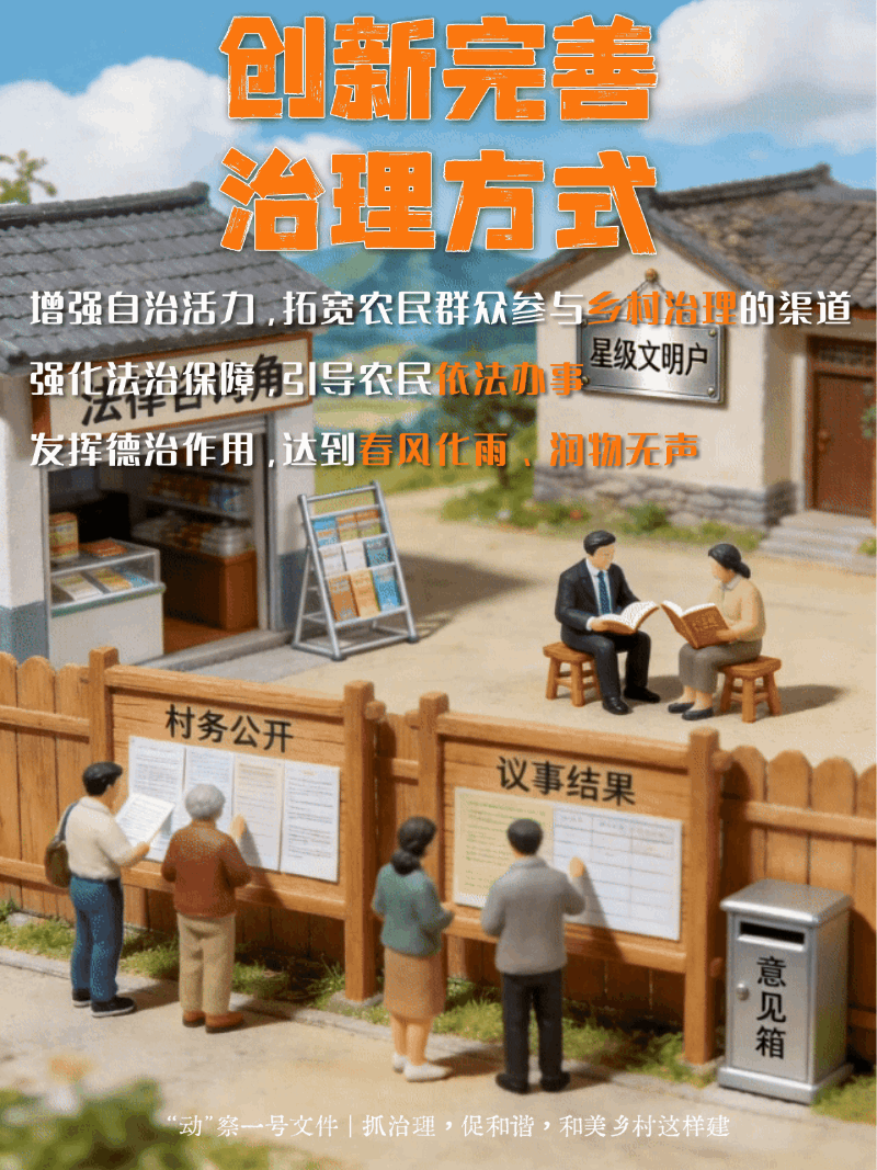 “动”察一号文件｜抓治理，促和谐，和美乡村这样建