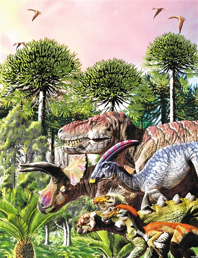 小行星撞地球前恐龙物种已衰退