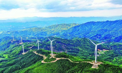 江西定南：风力发电助力节能减排