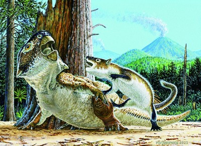 哺乳动物攻击恐龙实际证据被发现