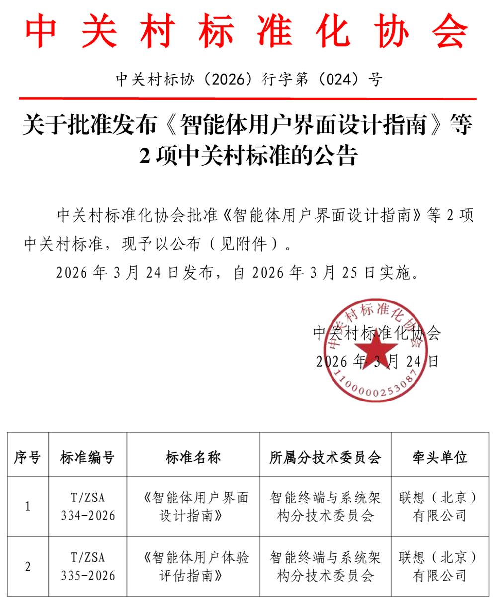 国内首个智能体界面设计及用户体验评估团标发布