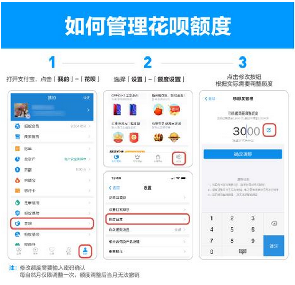 花呗上线额度管理功能帮用户管住花钱的手