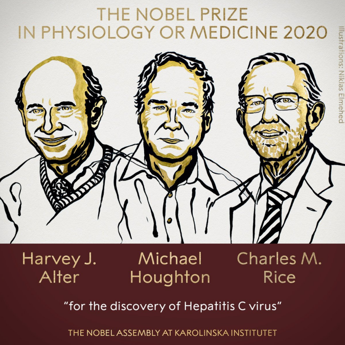 2020年诺贝尔生理学或医学奖揭晓 表彰发现丙型肝炎病毒