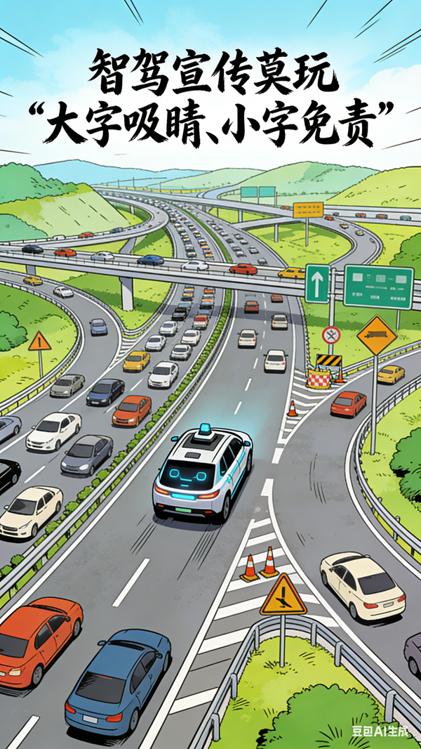 科技随笔｜智驾宣传莫玩“大字吸睛、小字免责”
