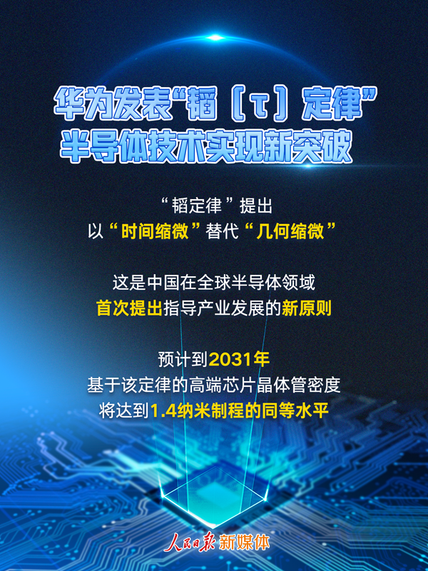 华为发表“韬（τ）定律” 半导体技术实现新突破